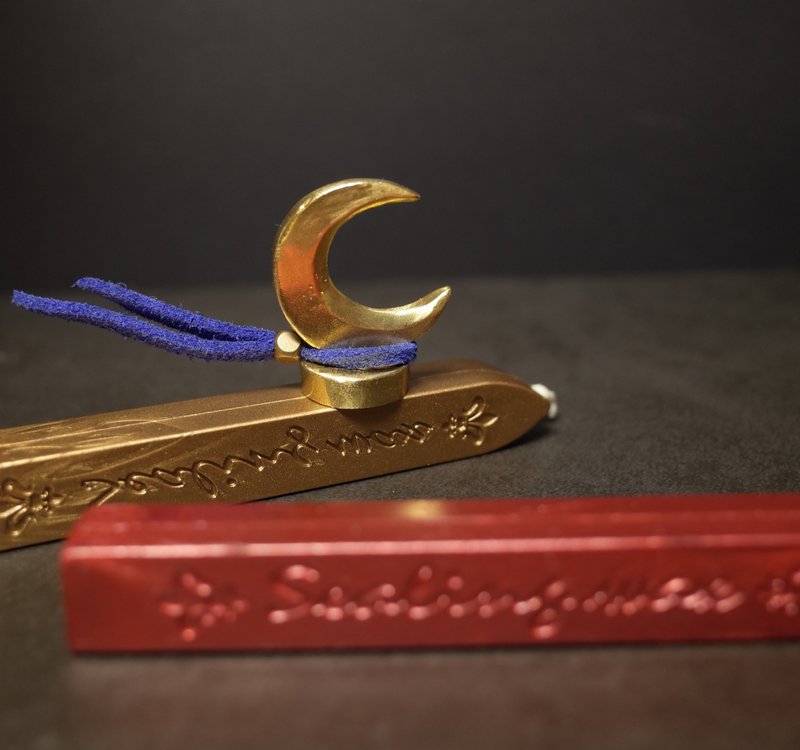 新月下的猫头鹰 | 手工封蜡章 | 封蜡礼盒 Wax Seal / 沾水笔笔 - 印章/印台 - 铜/黄铜 