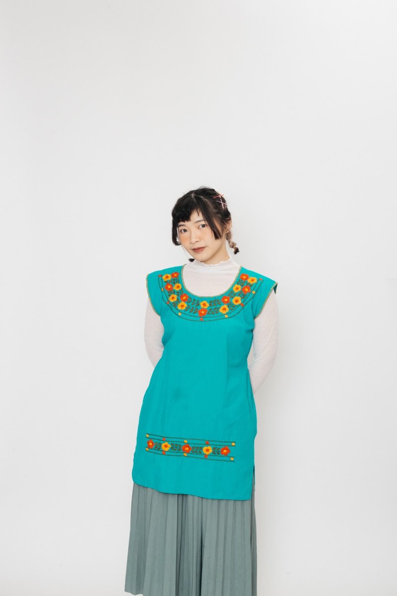 墨西哥刺绣上衣.Mexican Blouse【初恋贩卖所】Vintage.A1070 - 洋装/连衣裙 - 棉．麻 