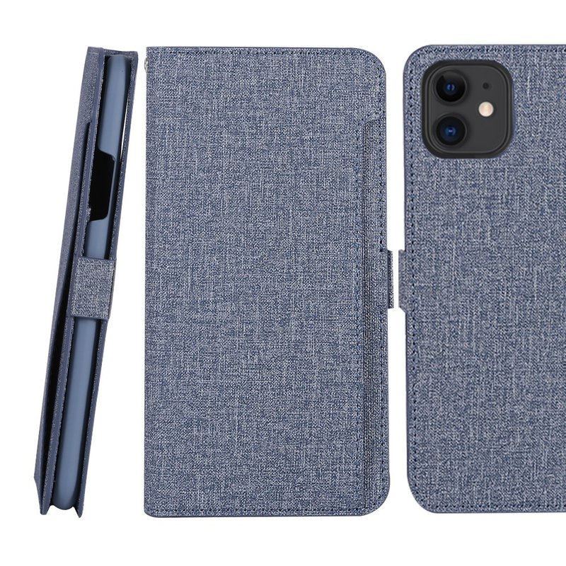 CASE SHOP iPhone 11 Pro max 前收纳式侧掀皮套蓝4716779661187 - 手机壳/手机套 - 人造皮革 蓝色