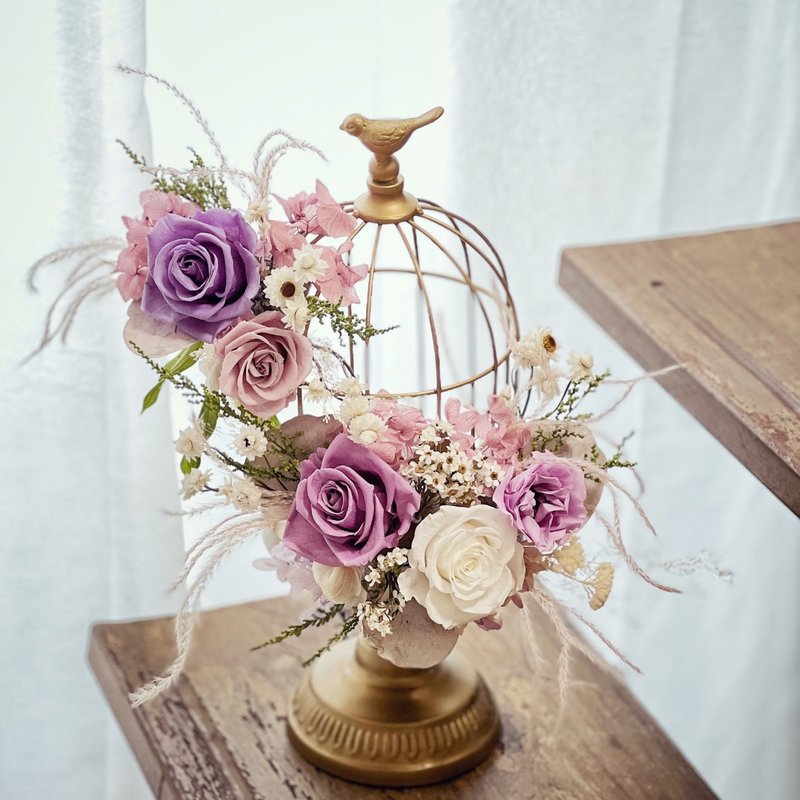 【一人开课】永生玫瑰金属鸟笼烛台手作课 - 植栽 - 植物．花 