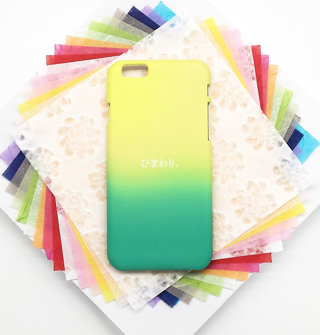 向日葵-渐层 花语-iPhone/原创手机壳/保护套 - 手机壳/手机套 - 塑料 绿色