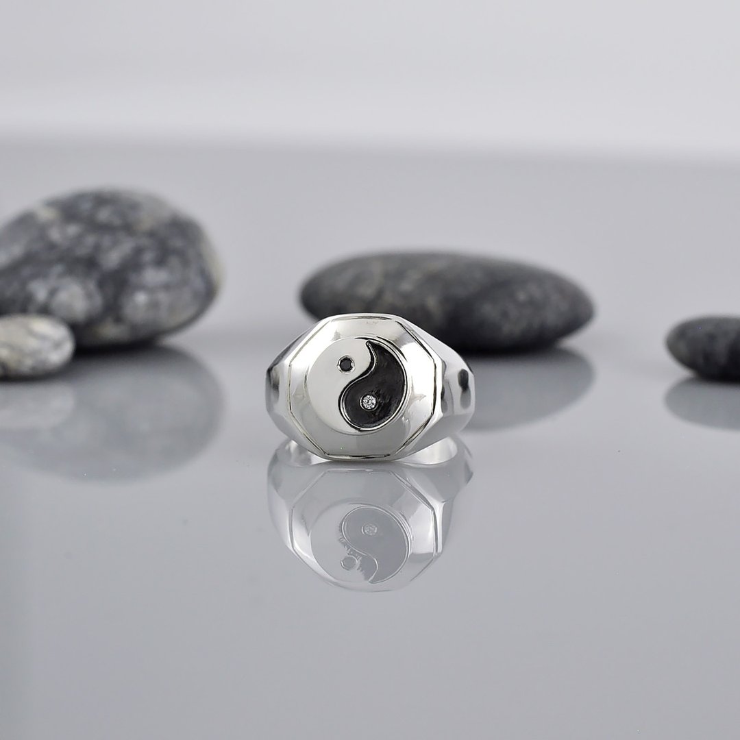 太极戒指 925纯银 Men's jewelry - 戒指 - 纯银 银色