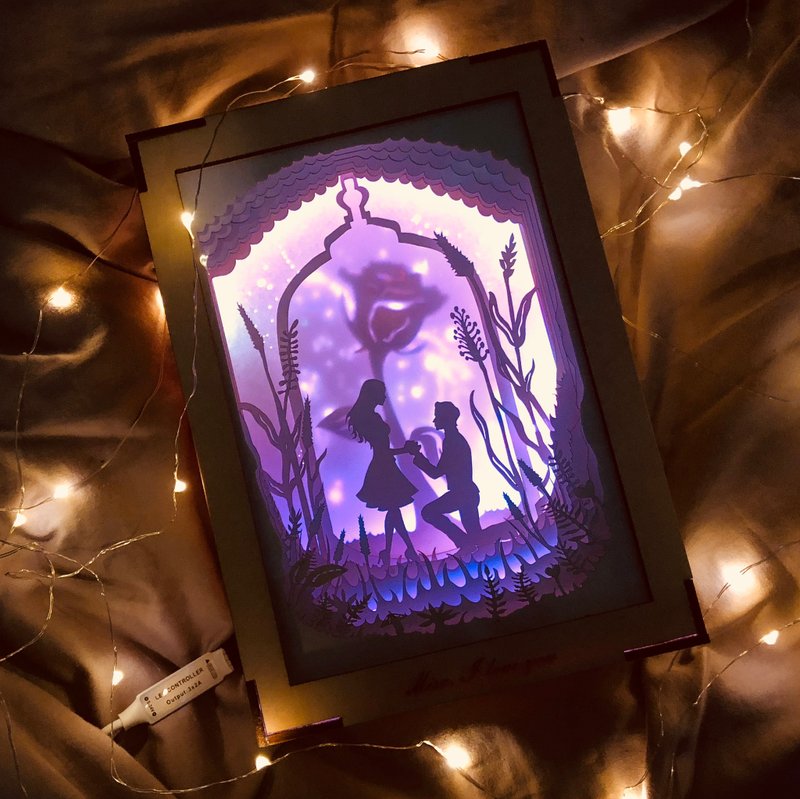 | 光影故事 | 纸雕小夜灯 | 求婚小故事 | - 灯具/灯饰 - 纸 紫色