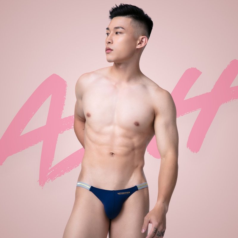 AttentionWear极涩系高衩三角内裤【普鲁士蓝】│凉感细边 薄双丁 - 男士内衣裤 - 尼龙 蓝色