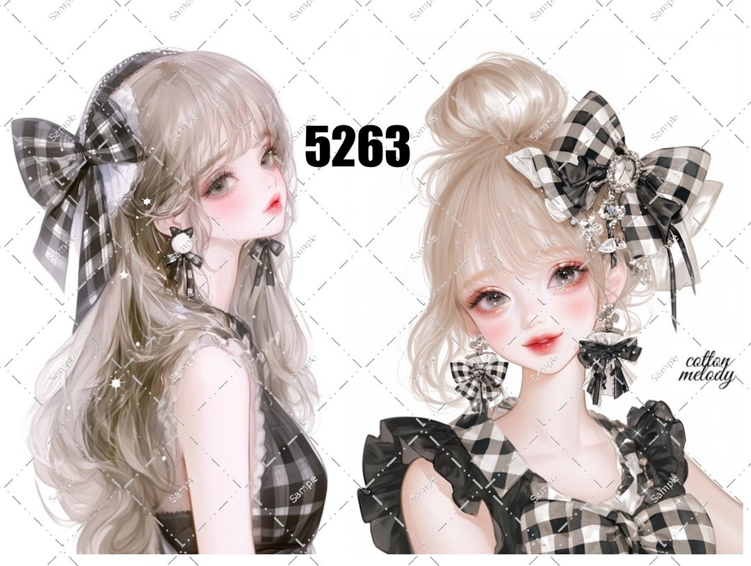 original sticker no.5263 人物贴纸 原创贴纸 原创人物贴纸 装饰贴纸 cotton melody - 贴纸 - 纸 