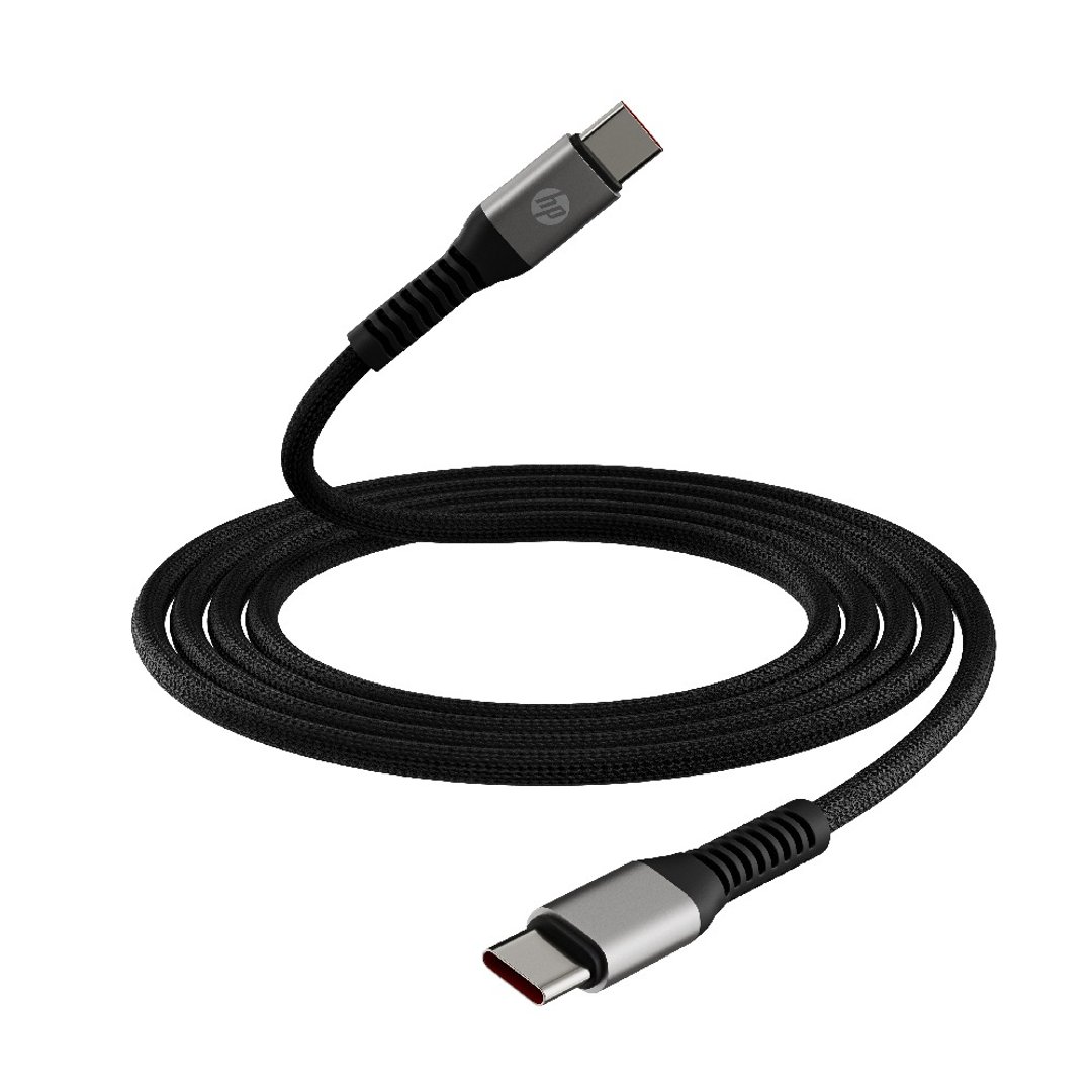 HP 惠普 DHC TC112G Type-C 充电线 防断编织快充线 - 灰黑色 (1m/2m) - 充电宝/传输线 - 其他材质 黑色