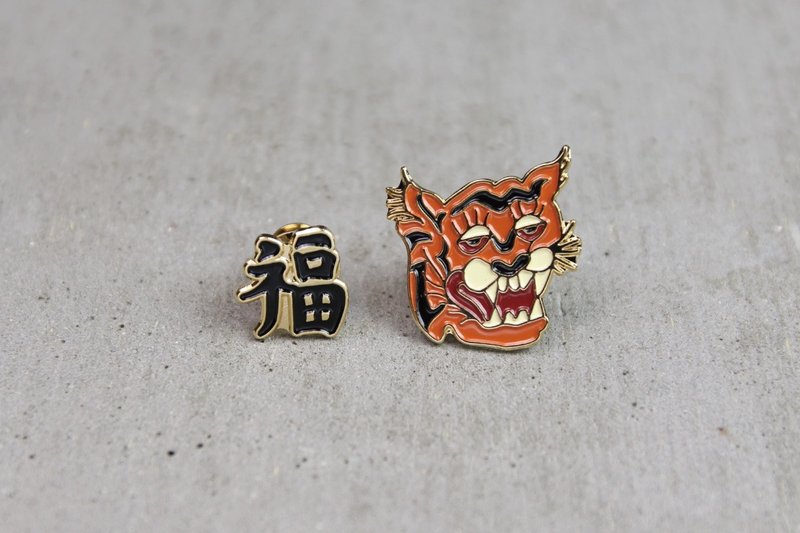 【METALIZE】福虎别针组 - 胸针 - 铜/黄铜 