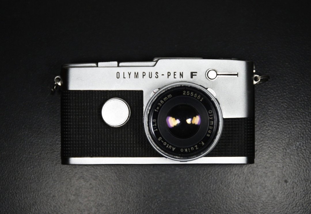 【经典古物】奥林巴斯 OLYMPUS PEN FT 38mm F1.8 银 半格机 底片 - 相机 - 其他金属 