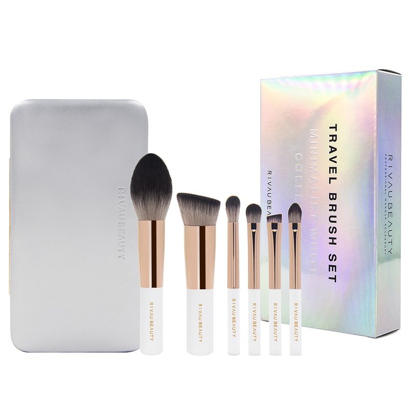 极简白色刷具系列 - 经典旅行刷具组 I 化妆刷 旅行组 女生 礼物 - 彩妆刷具/镜子/梳子 - 其他材质 白色