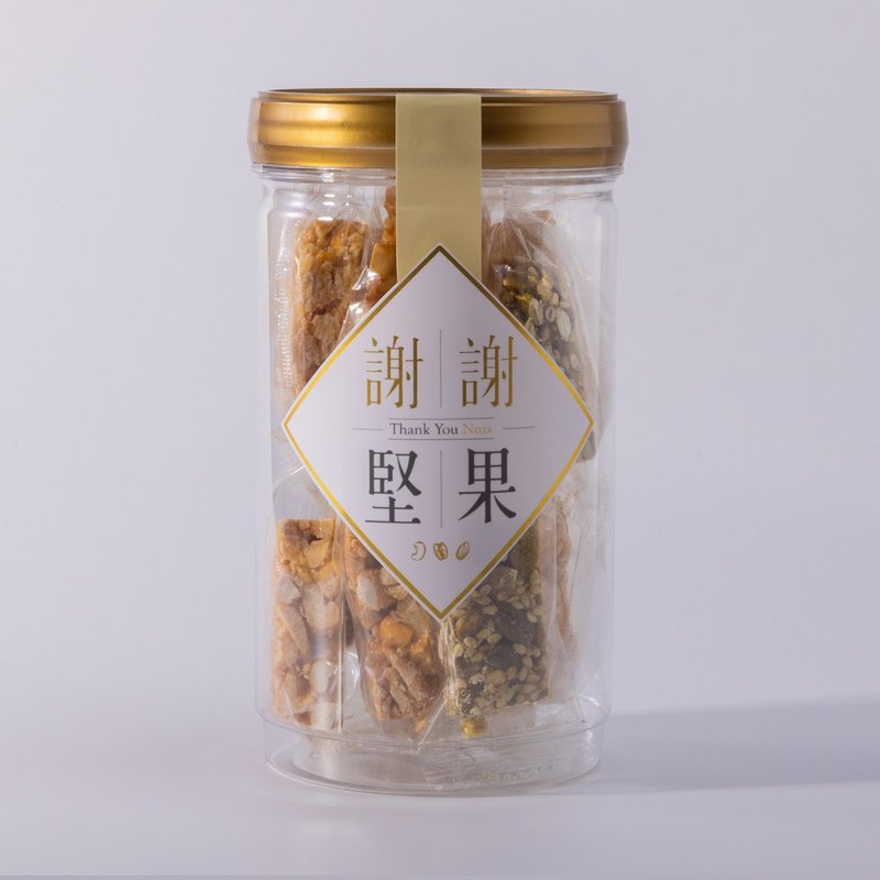 【坚果棒棒】(密封罐)(严选素食零嘴)(口感香酥层次丰富)(奶素) - 零食/点心 - 塑料 金色