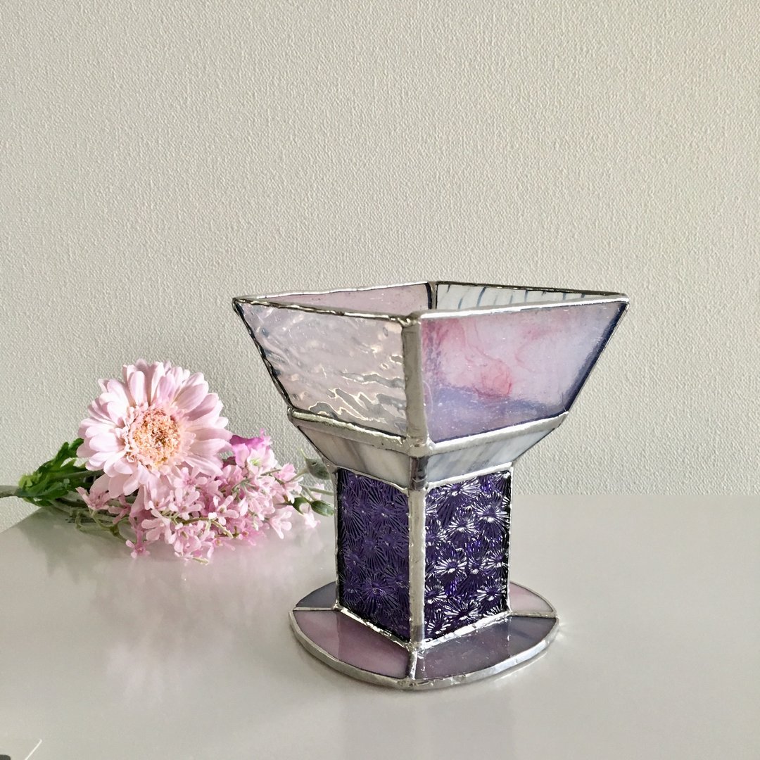 Daydream Pastel Pink Purple Glass Bay View - 摆饰 - 玻璃 粉红色