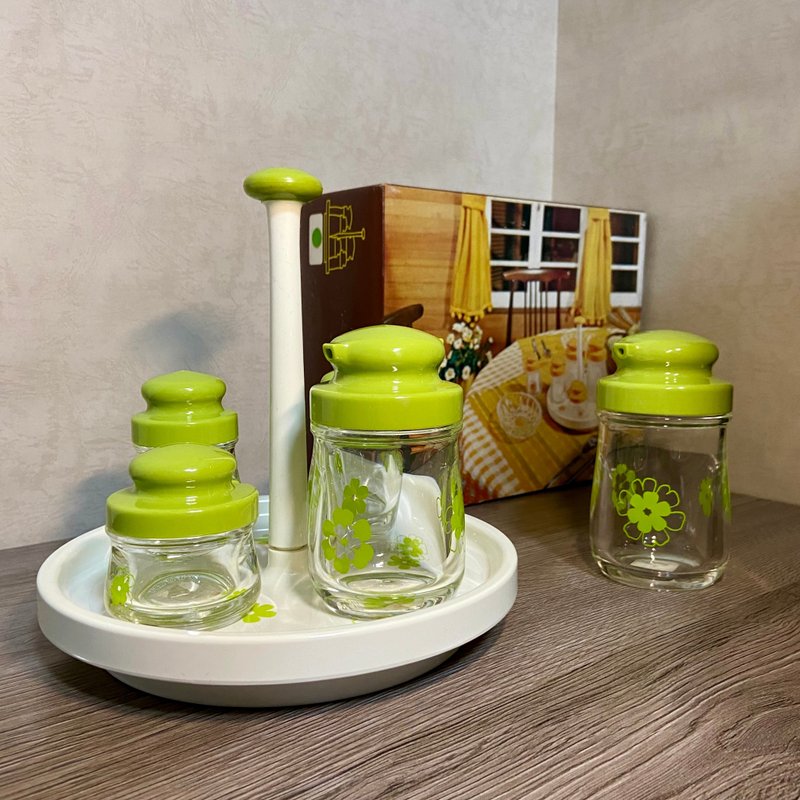 昭和 日制 酱料器皿组 - 调味罐/酱料瓶 - 塑料 绿色