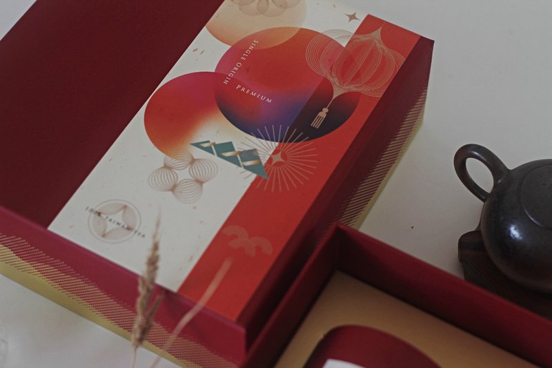 满福礼盒【东方美人茶组合】 附专属提袋 - 茶 - 新鲜食材 红色