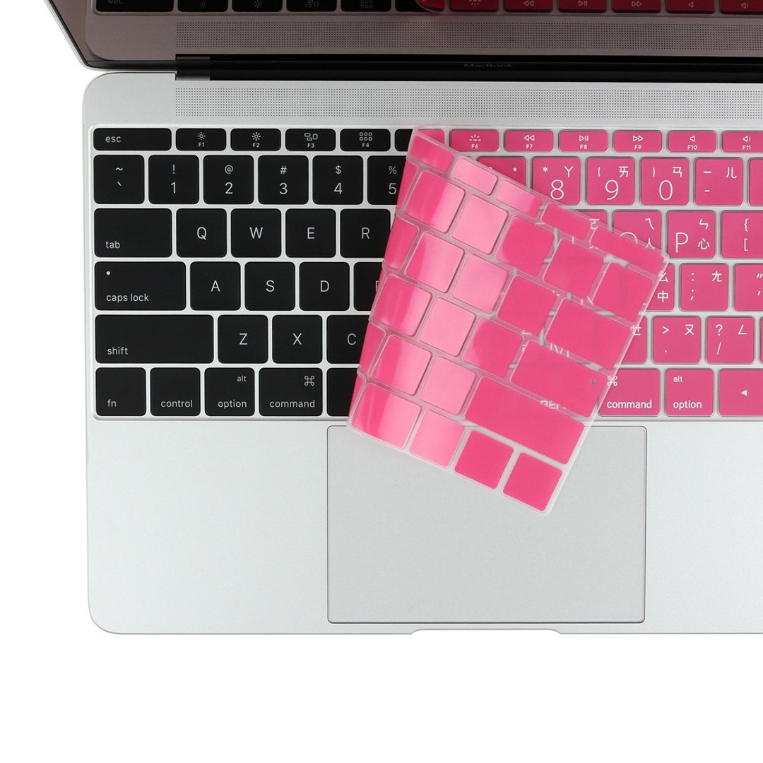 BF MacBook 12 寸 专用中文键盘保护膜-粉底白字8809402592487 - 平板/电脑保护壳 - 硅胶 粉红色