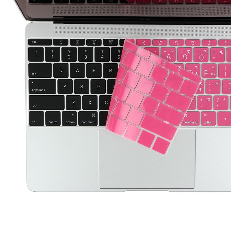 BF MacBook 12 寸 专用中文键盘保护膜-粉底白字8809402592487 - 平板/电脑保护壳 - 硅胶 粉红色