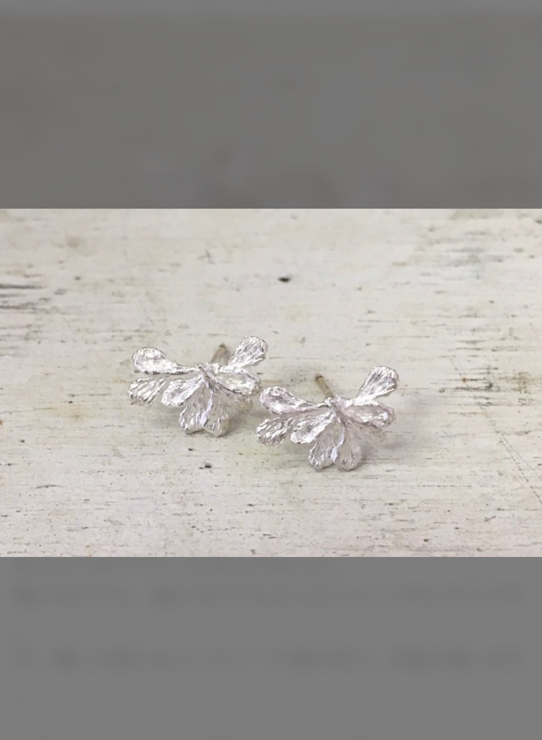 Botanical earrings - 耳环/耳夹 - 其他金属 银色