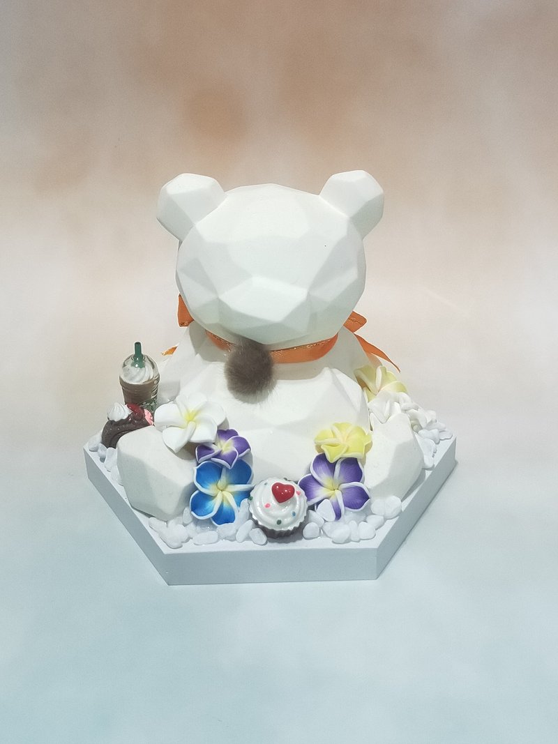 懒洋洋几何熊(大)-立体扩香石 - 香薰/精油/线香 - 其他材质 多色