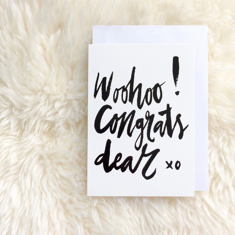 Congrats Dear Card - 卡片/明信片 - 纸 