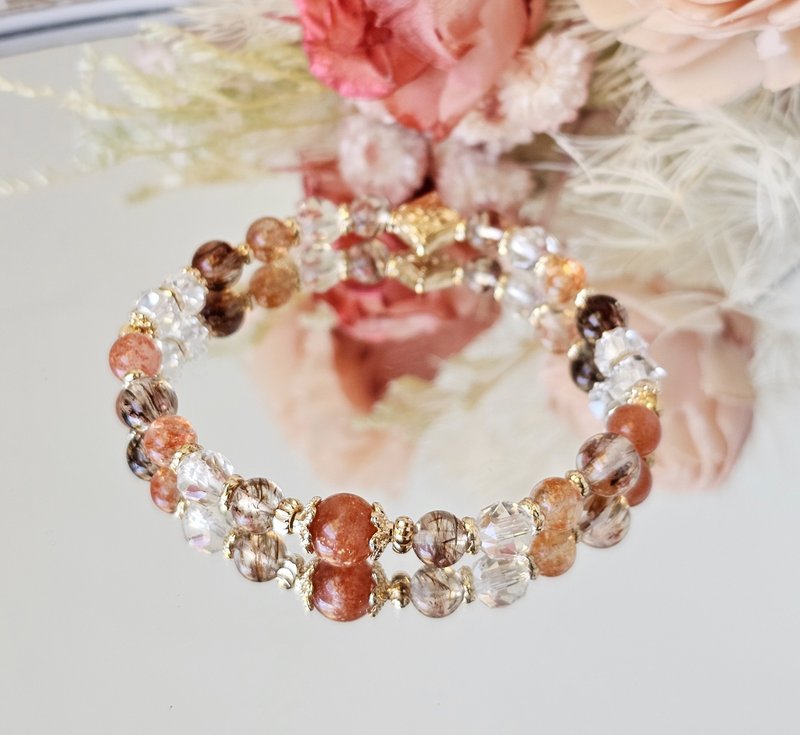 秘境之星 - 太阳石/金太阳草莓 /黑金超/招财丰盛/水晶手链/ - 手链/手环 - 水晶 多色