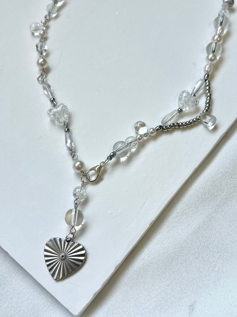 Bubble Heart Necklace丨气泡爱心颈链 - 项链 - 珍珠 