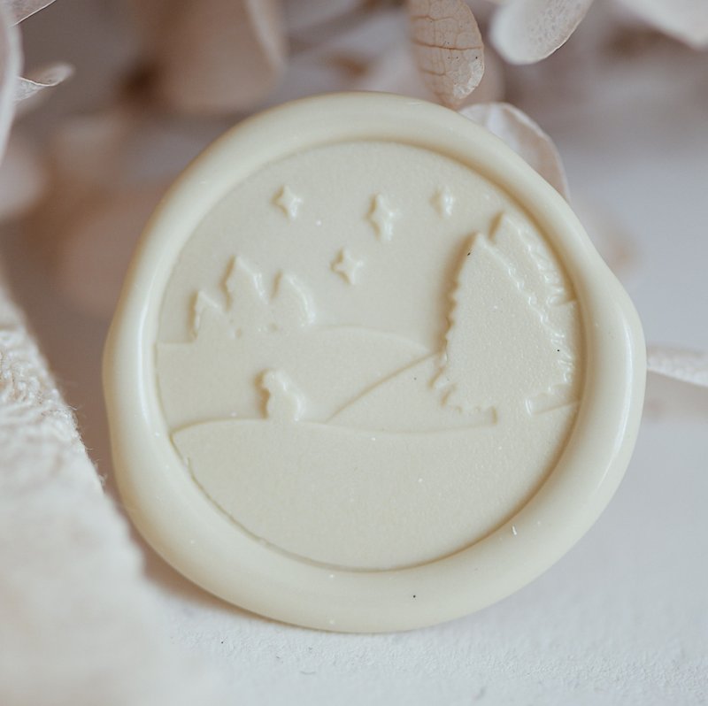 一只甜桔 【雪国】火漆印章 封蜡印 - 印章/印台 - 木头 