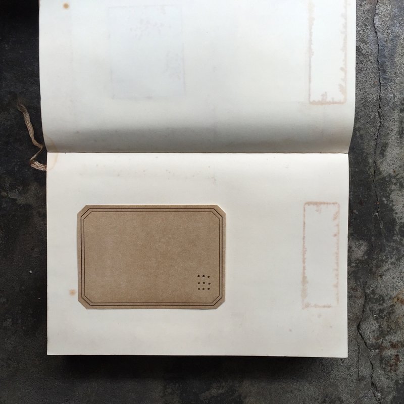 贴纸-复古活版印刷/1入 - 贴纸 - 纸 卡其色