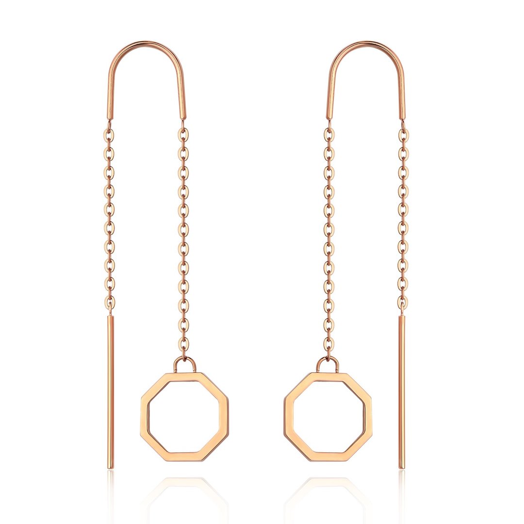OKTO Fountain Earrings Rose Gold 耳环 - 耳环/耳夹 - 不锈钢 