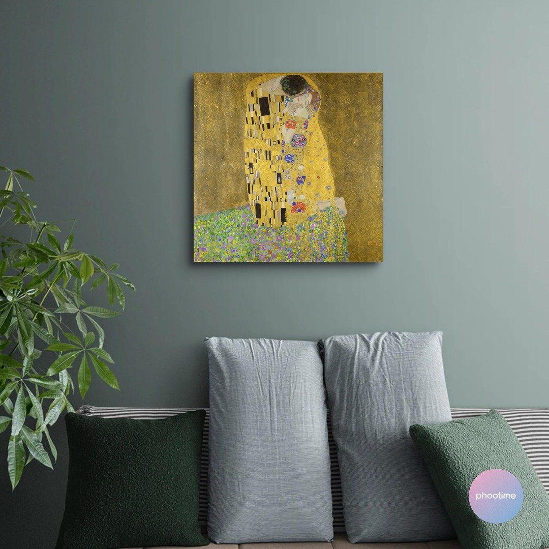 吻 古斯塔夫克林姆 The Kiss by Gustav Klimt | 艺术微喷 - 画框/相框 - 木头 多色