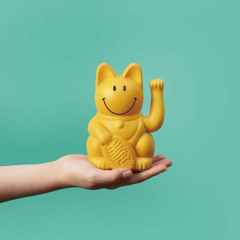 德国DONKEY 幸运缤纷招财猫SMILEY 50周年联名笑脸 - 摆饰 - 塑料 橘色