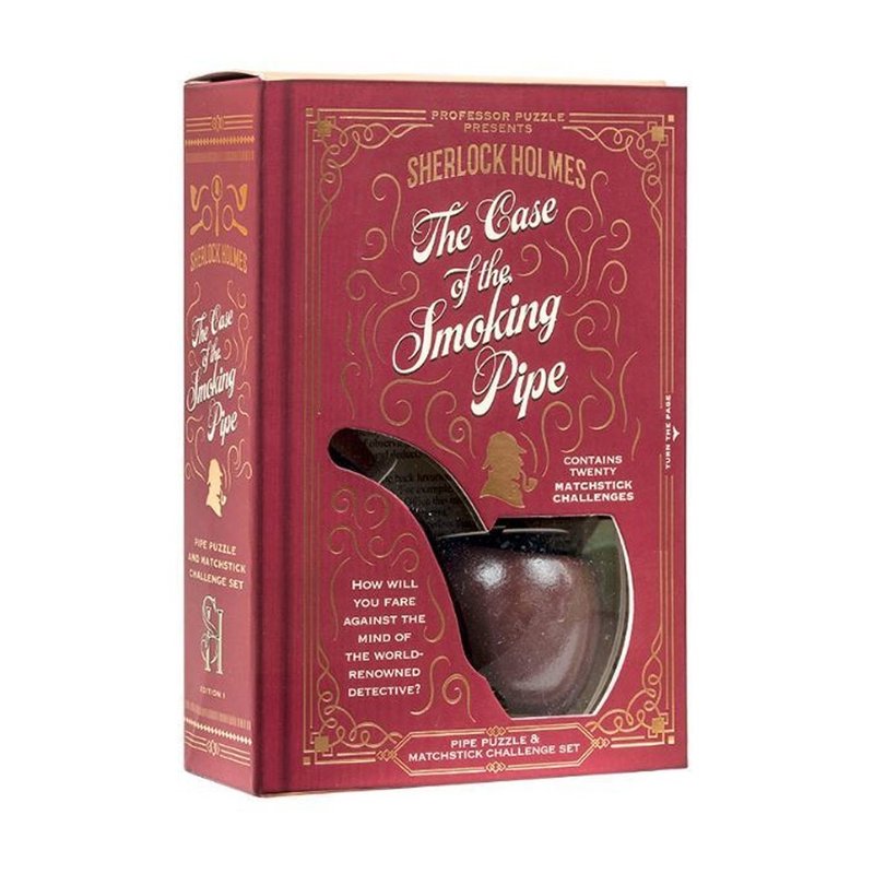 英国Professor Puzzle福尔摩斯-解谜菸斗与火柴盒 - 桌游/玩具 - 木头 金色