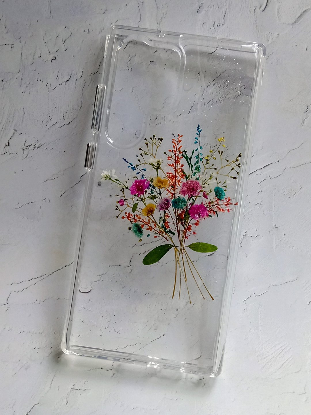 手作押花手机保护壳, 花束 - 手机壳/手机套 - 树脂 多色