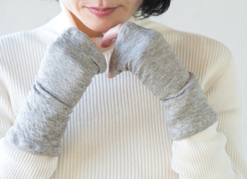 ヤク混エアニット　薄手ハンドウォーマー【Organic Cotton】 - 其他 - 棉．麻 
