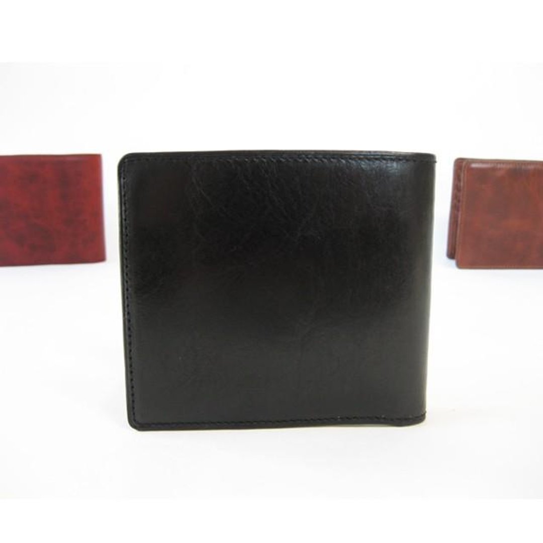 BASIC Art Wallet BLACK Bi-Fold Wallet - 皮夹/钱包 - 真皮 黑色