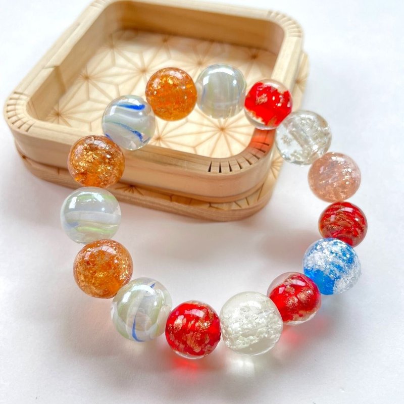 琉璃珠手串/琉璃珠/天然/水晶手链/能量石/原生态042807 - 手链/手环 - 水晶 多色