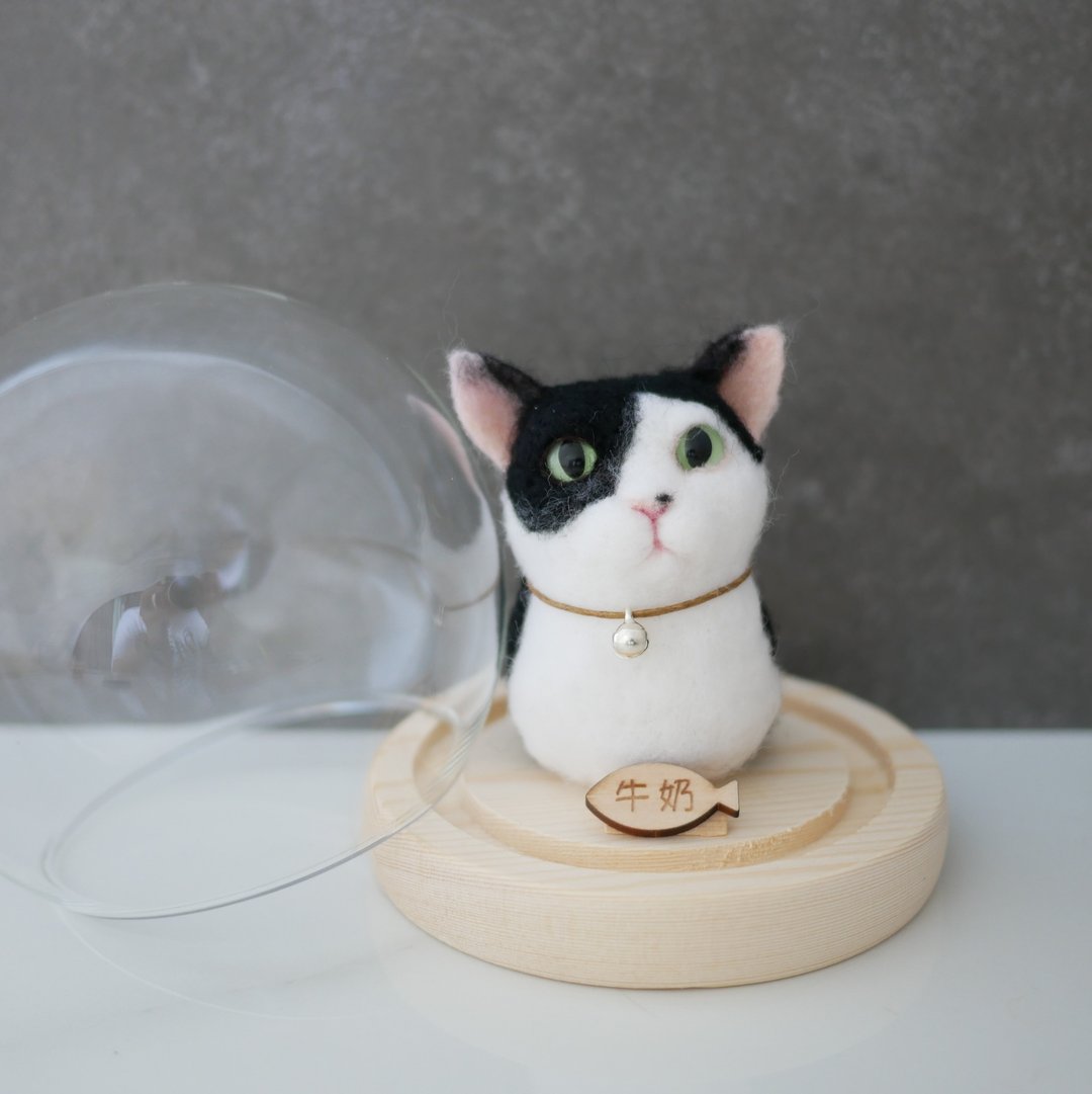 奔驰猫定制化羊毛毡  宠物定制 公仔 豆豆系列 定制化 - 玩偶/公仔 - 羊毛 黑色