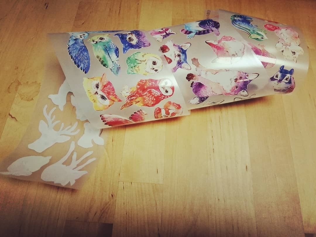 2019歪的工作室彩虹动物(8厘米/10米/透明PVC上白墨带离型纸) - 纸胶带 - 塑料 多色