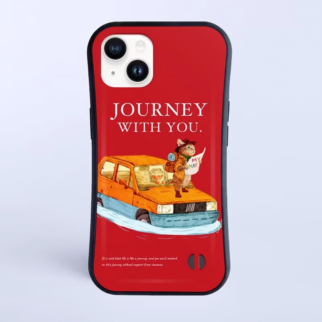 Journey with You / 耐冲击握把 iPhone 手机壳 - 手机壳/手机套 - 塑料 白色
