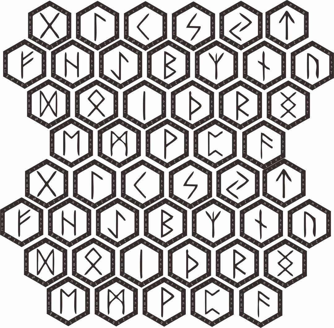 卢恩符文雷雕线稿含盒子的线稿 - 其他数码商品 - 其他材质 
