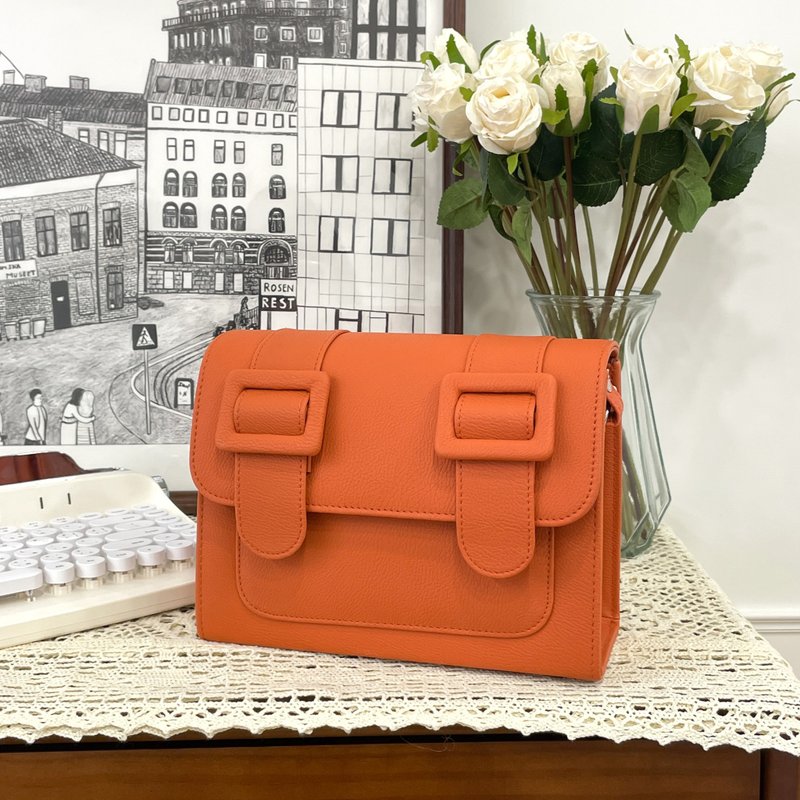 MERIMIES 剑桥包 斜背包 | 砖红 - 手提包/手提袋 - 人造皮革 红色