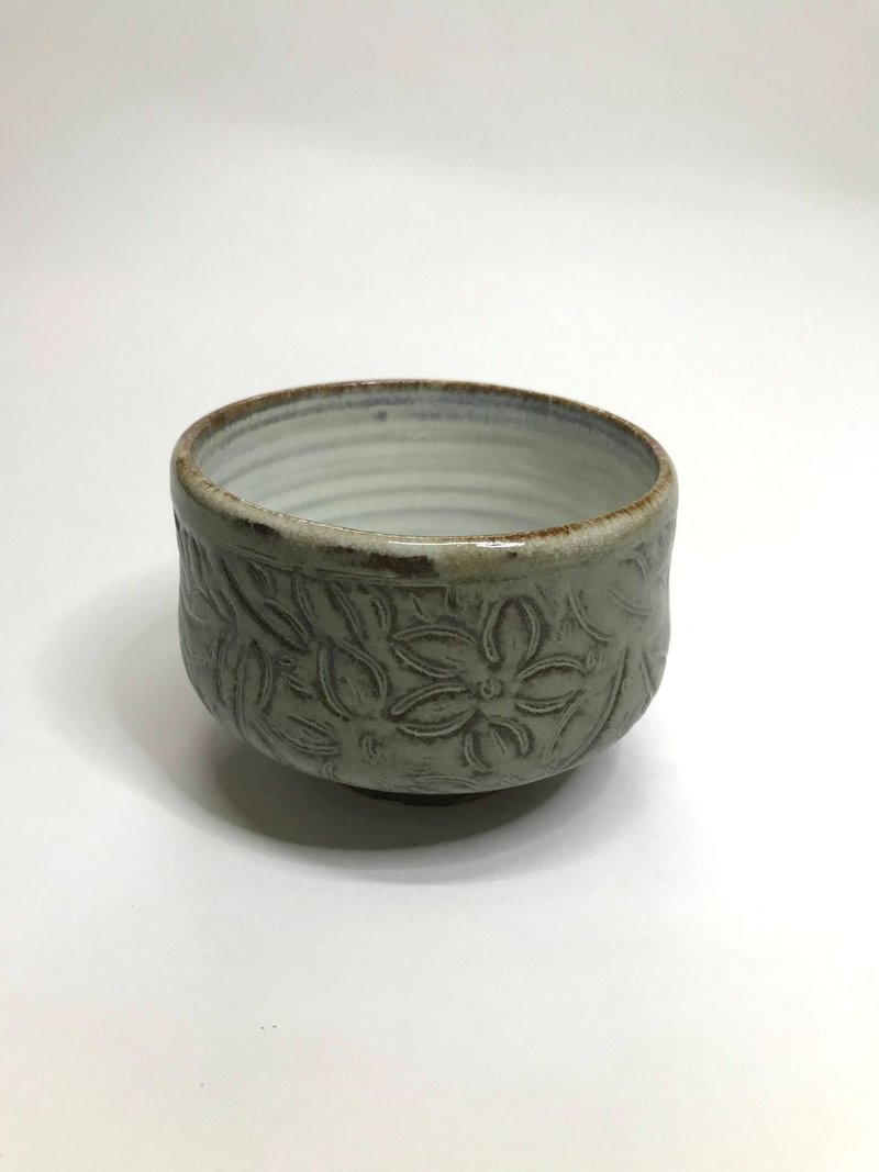 曾永鸿  灰釉刻花杯 - 茶具/茶杯 - 陶 