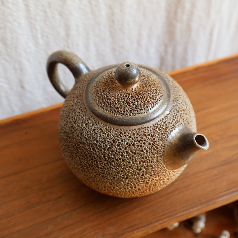 冰烟壶 柴烧陶手工茶壶 - 茶具/茶杯 - 陶 咖啡色