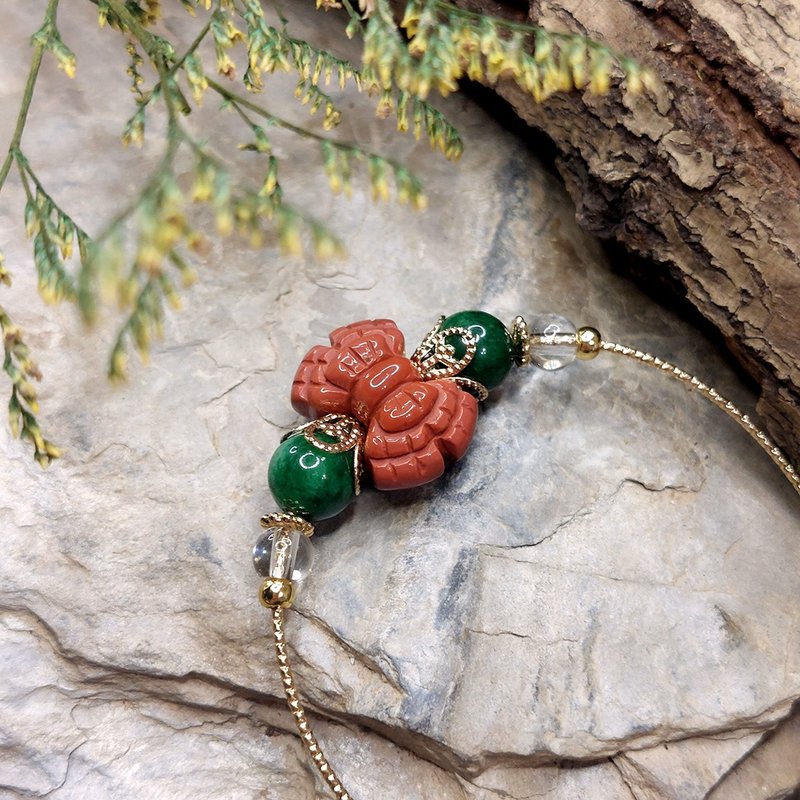 来自节庆的祝福 | 阿拉善 | 铬硬玉 | 铁龙生 | 一品一拍 | - 手链/手环 - 水晶 