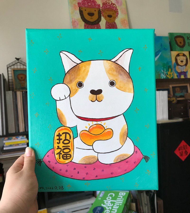 原画  ∣  招财猫 /开幕送礼超棒 - 画框/相框 - 其他材质 多色