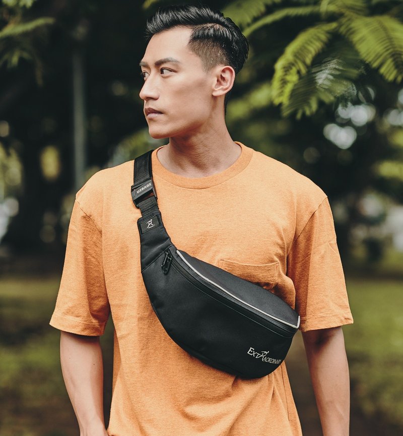 快扣系列- Sling随身胸腰包 侧背包 单肩包 男女 礼物 推荐 S.Y.E - 侧背包/斜挎包 - 聚酯纤维 黑色