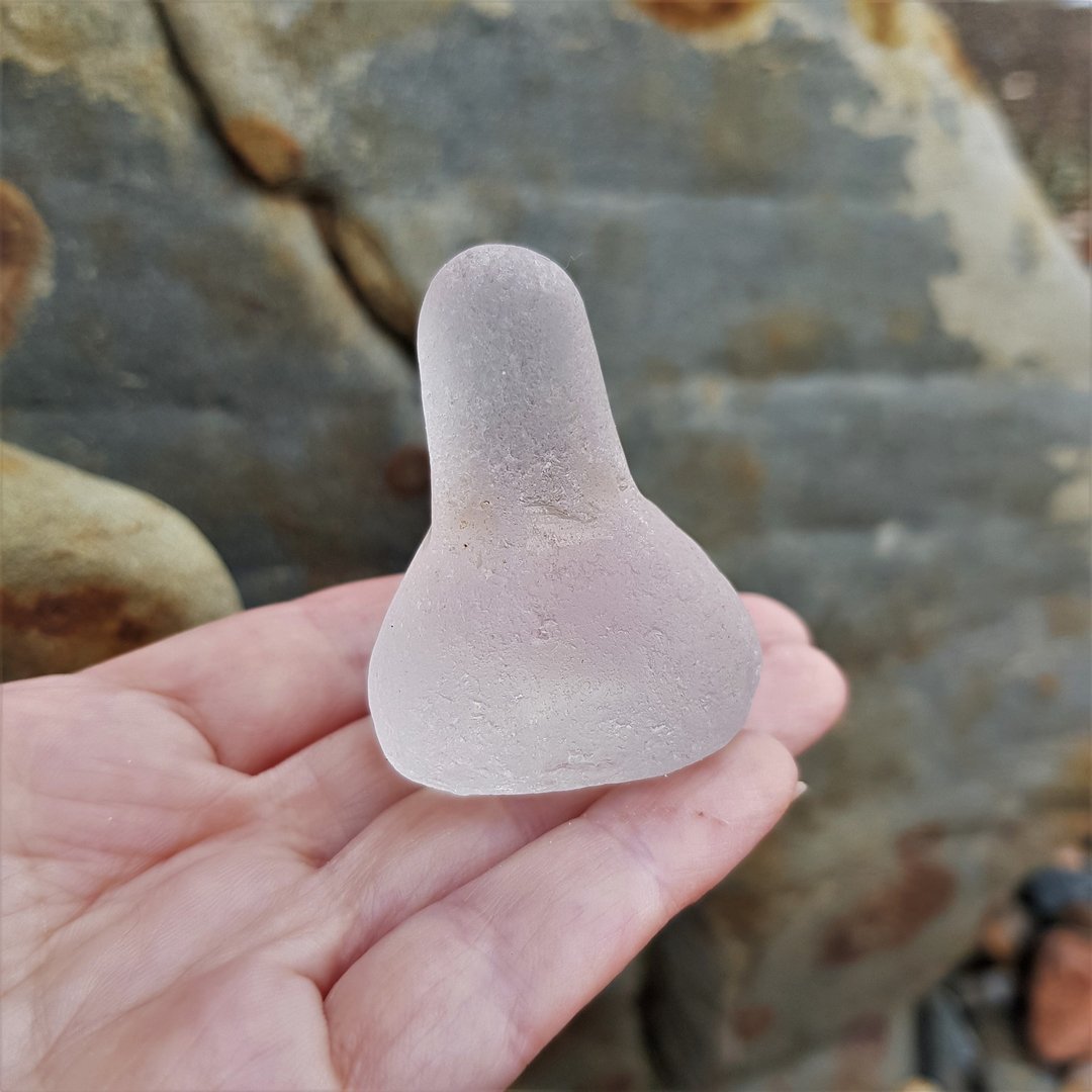 Huge white sea glass Genuine sea glass P132. - 其他 - 玻璃 白色