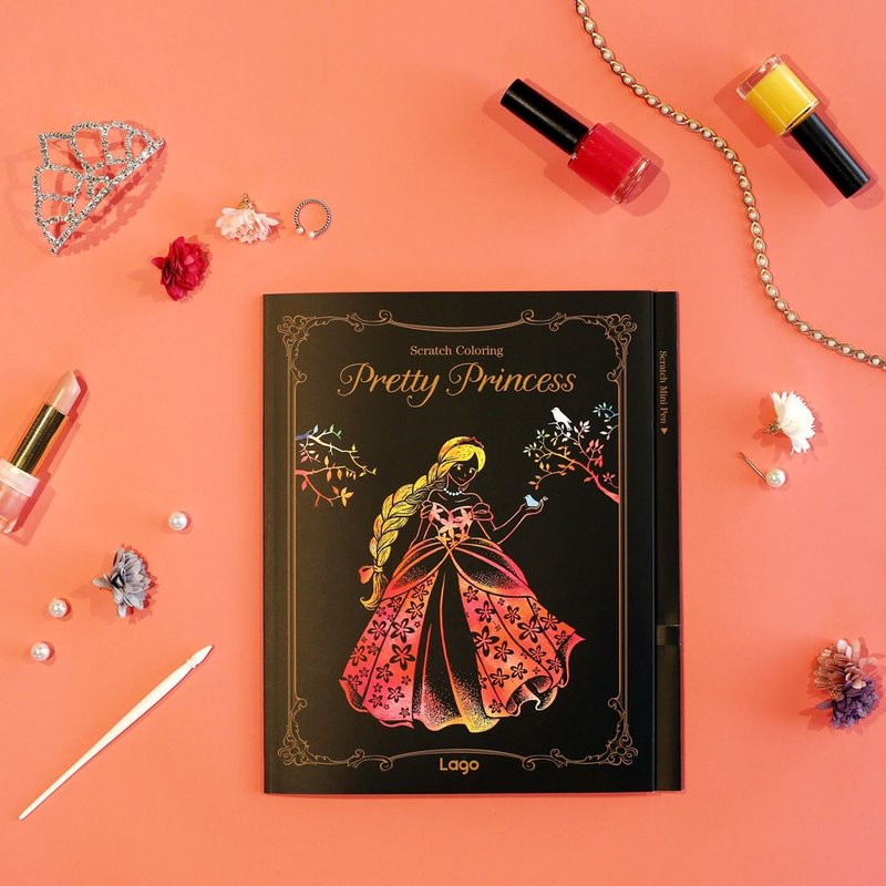 儿童节-LAGO童话系列-彩色手刮画图画书-公主,LGO31035 - 木工/竹艺/纸艺 - 纸 粉红色