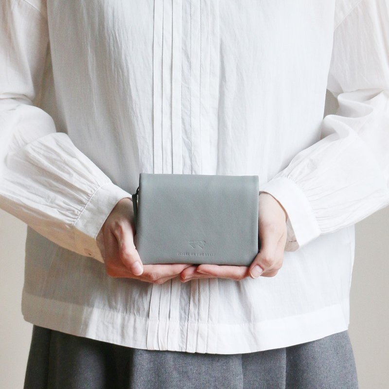 pinsel wallet : grey - 皮夹/钱包 - 真皮 灰色