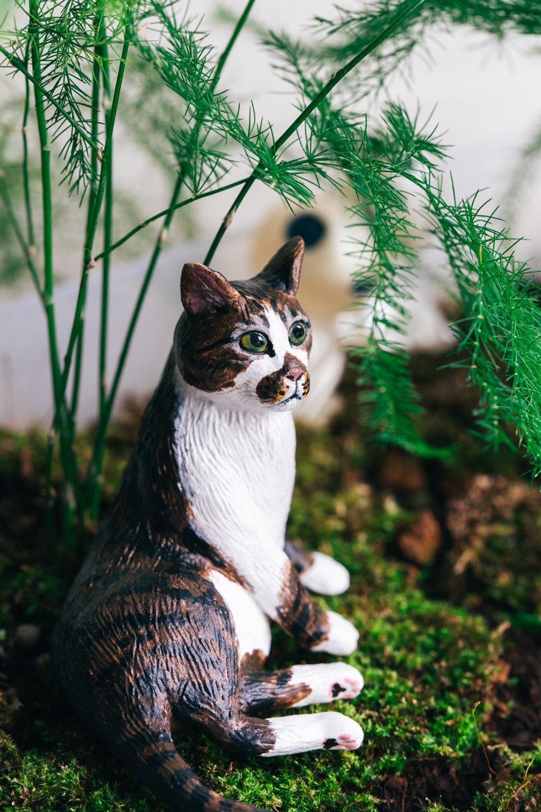猫咪 定制化宠物手工黏土模型 - 玩偶/公仔 - 粘土 橘色