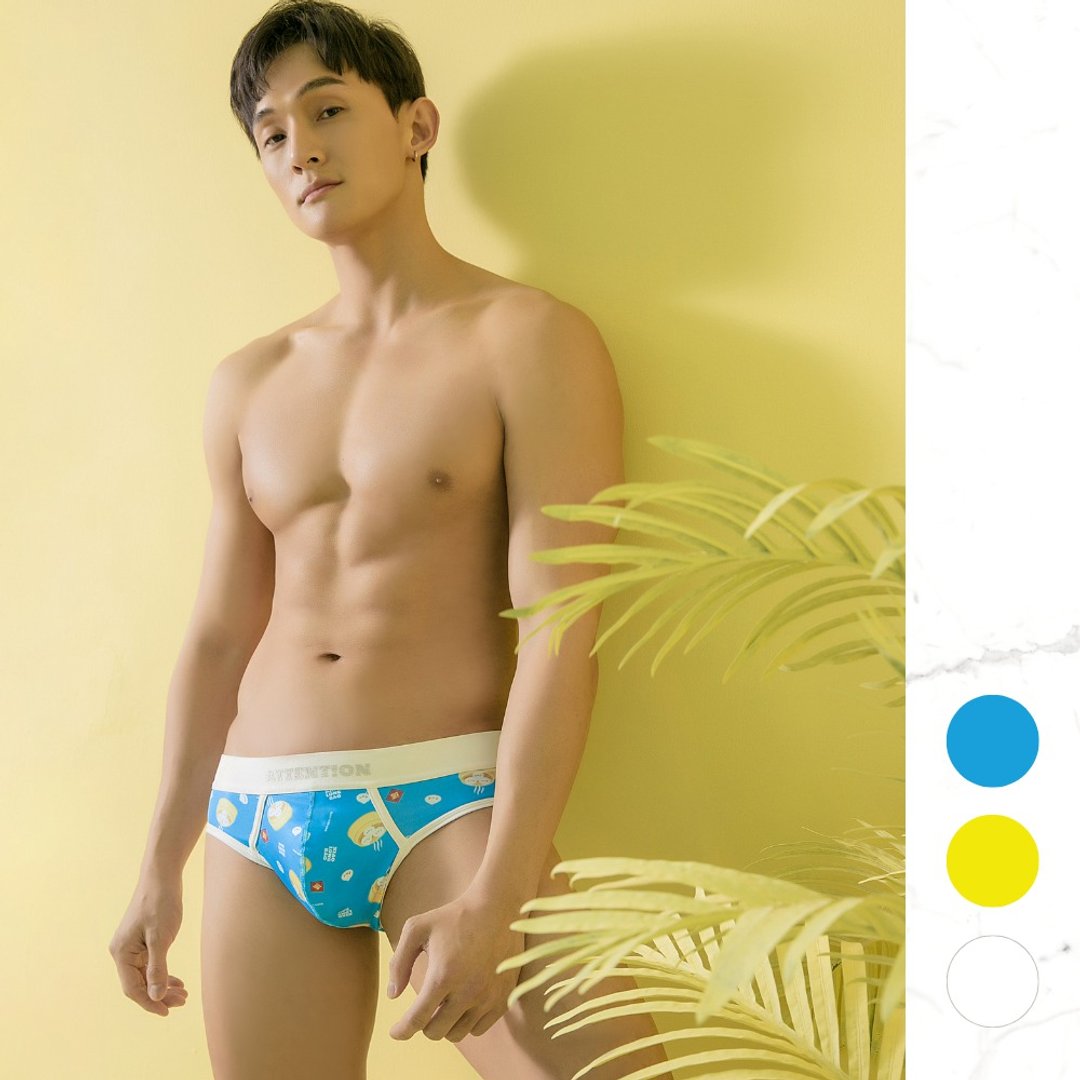 AttentionWear台湾好味三角内裤【小笼包】│ATTENTION 伴手礼 - 男士内衣裤 - 聚酯纤维 白色