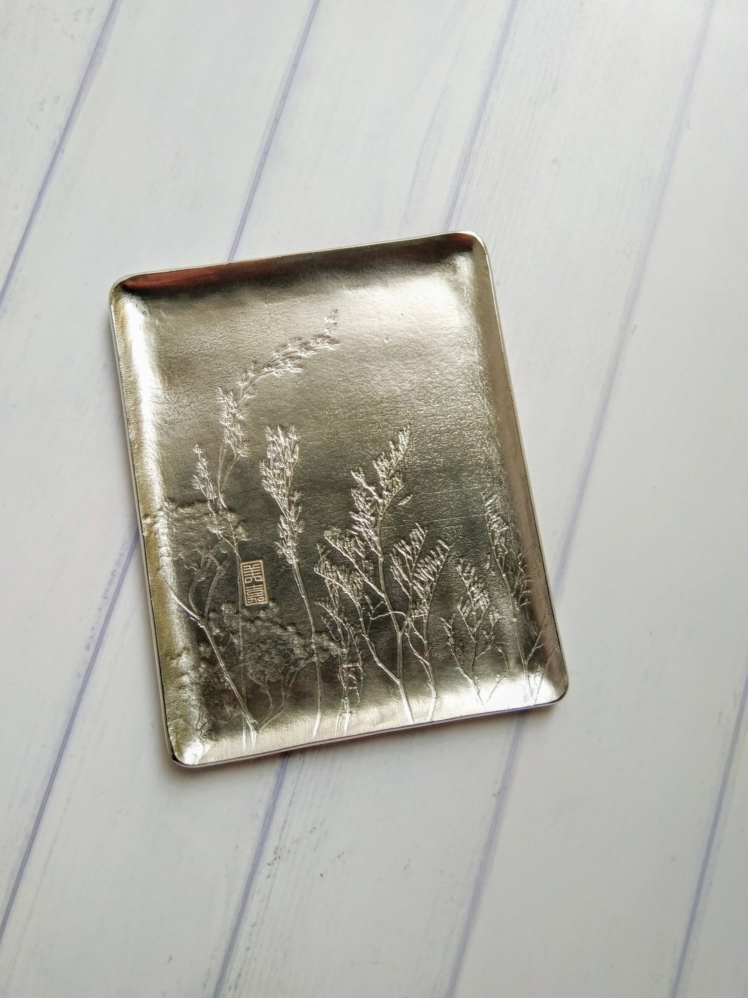【日常。器】手制纯钖押花碟 - 其他 - 其他金属 银色